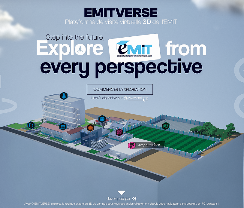 EMITVERESE - Plateforme de visite virtuelle 3D de l'EMIT développée avec Unreal Engine