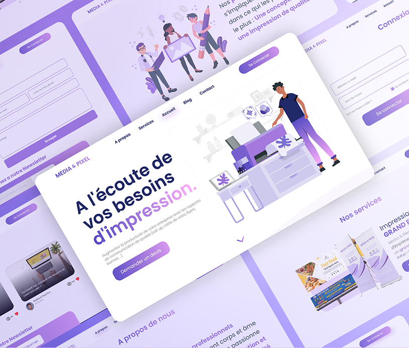 Projet Media & Pixel lors du Concours UI & UX - Tinah Valiha
